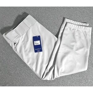 Mizuno Softball Pants Womens Large Gray Prospect Ankle‎ Polyester Pockets Woven